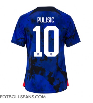Förenta staterna Christian Pulisic #10 Replika Bortatröja Damer VM 2022 Kortärmad